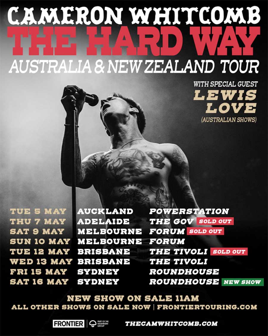 Cameron Whitcomb added Sydney date poster