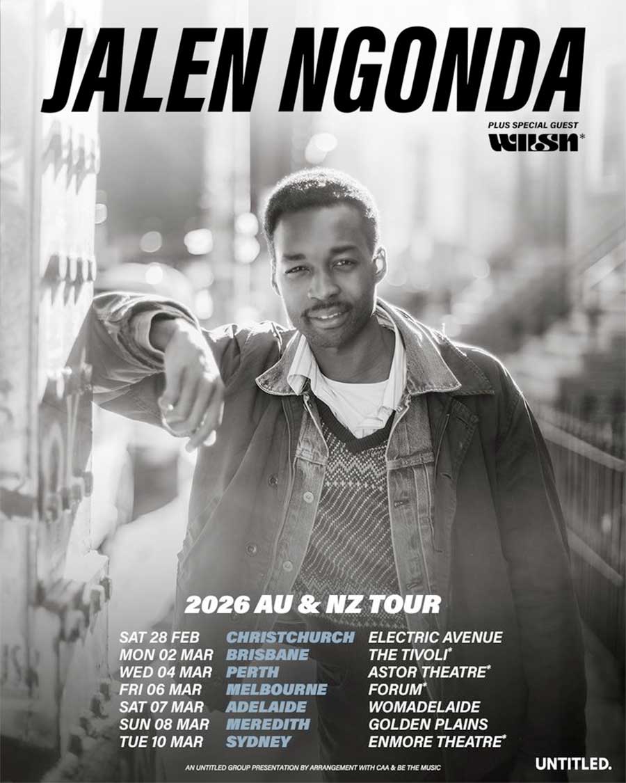 Jalen Ngonda announces Australian and New Zealand dates for 2026 poster