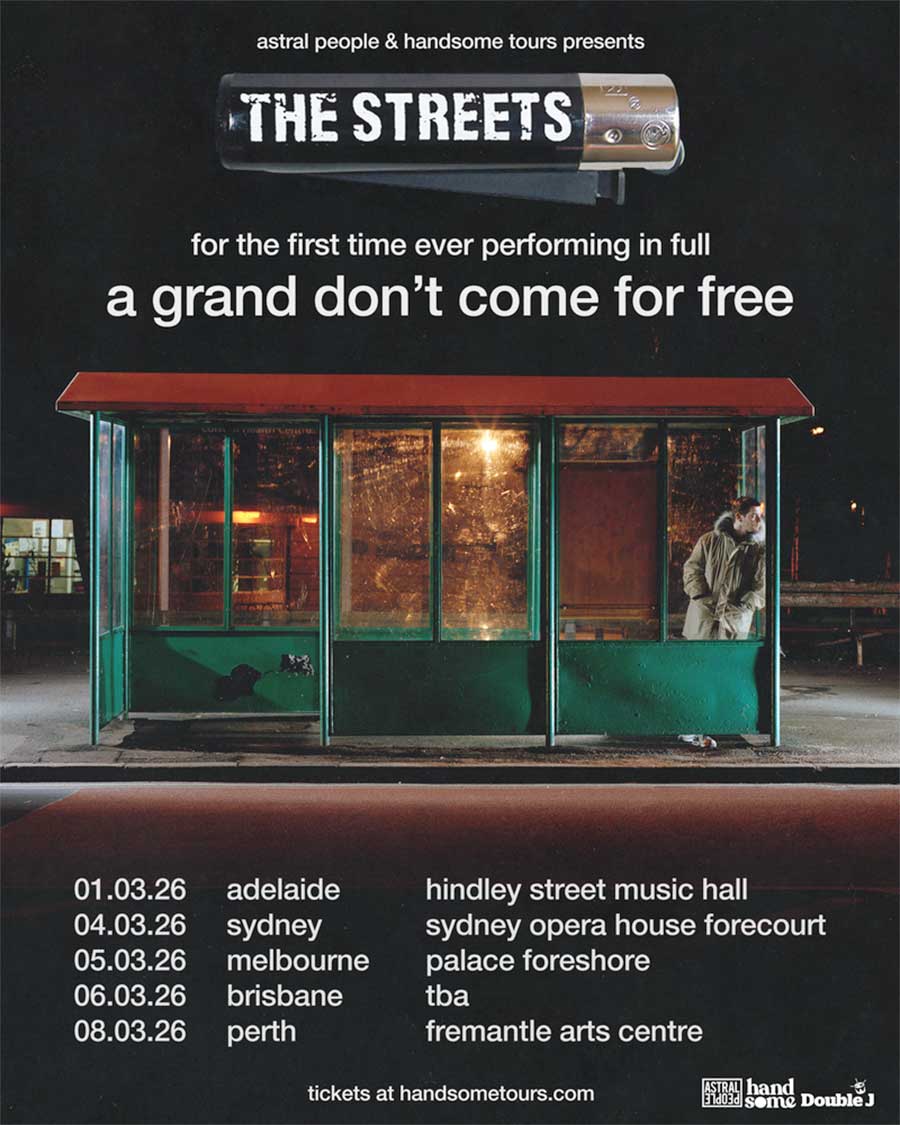 The Streets announce Australian Tour 2026 poster
