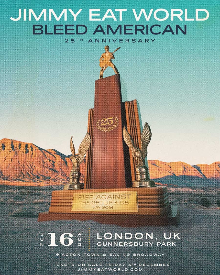 Jimmy Eat World announced Gunnersbury Park UK show 2026 poster