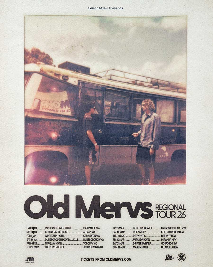 Old Mervs Australian Tour 2026 poster