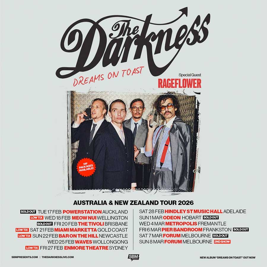 The Darkness Dreams on Toast Aus & NZ 2026 poster