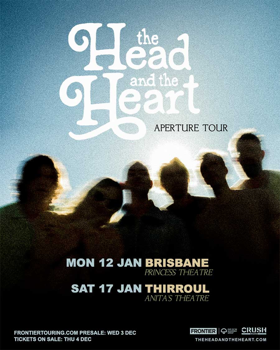 The Head and the Heart Aperture Tour 2026 Australia poster