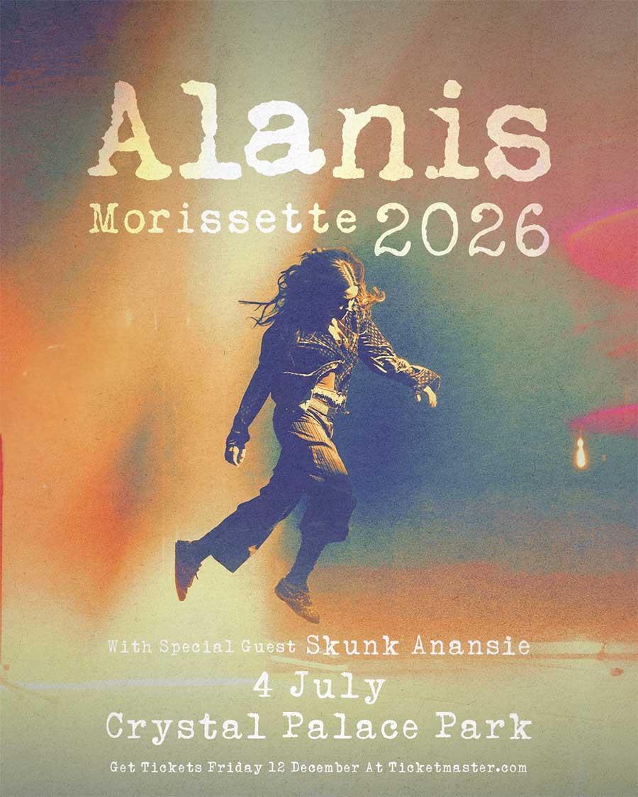 UK Alanis Morissette announces Crystal Palace show for 2026 poster