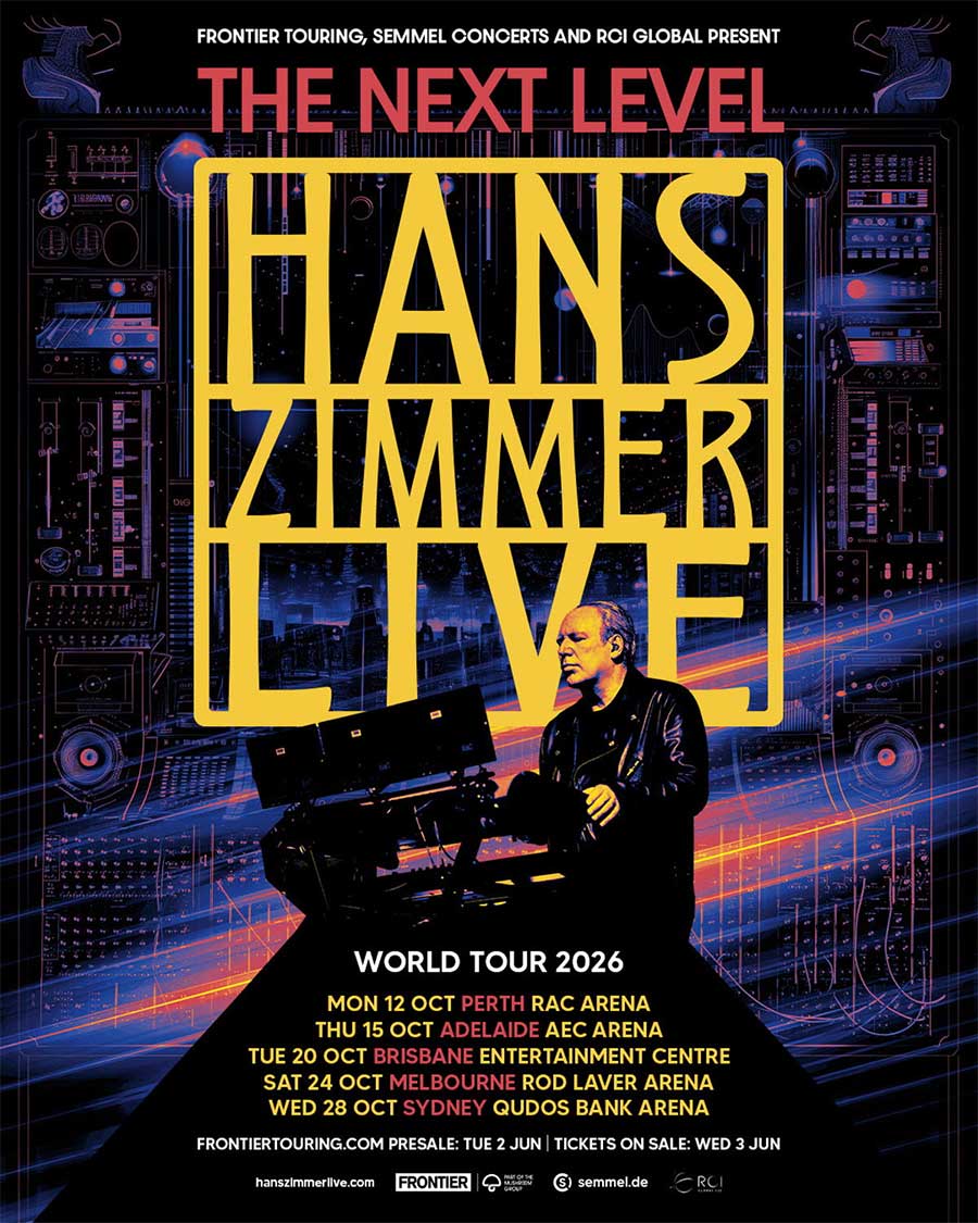 Hans Zimmer announces Australian tour 2026 poster