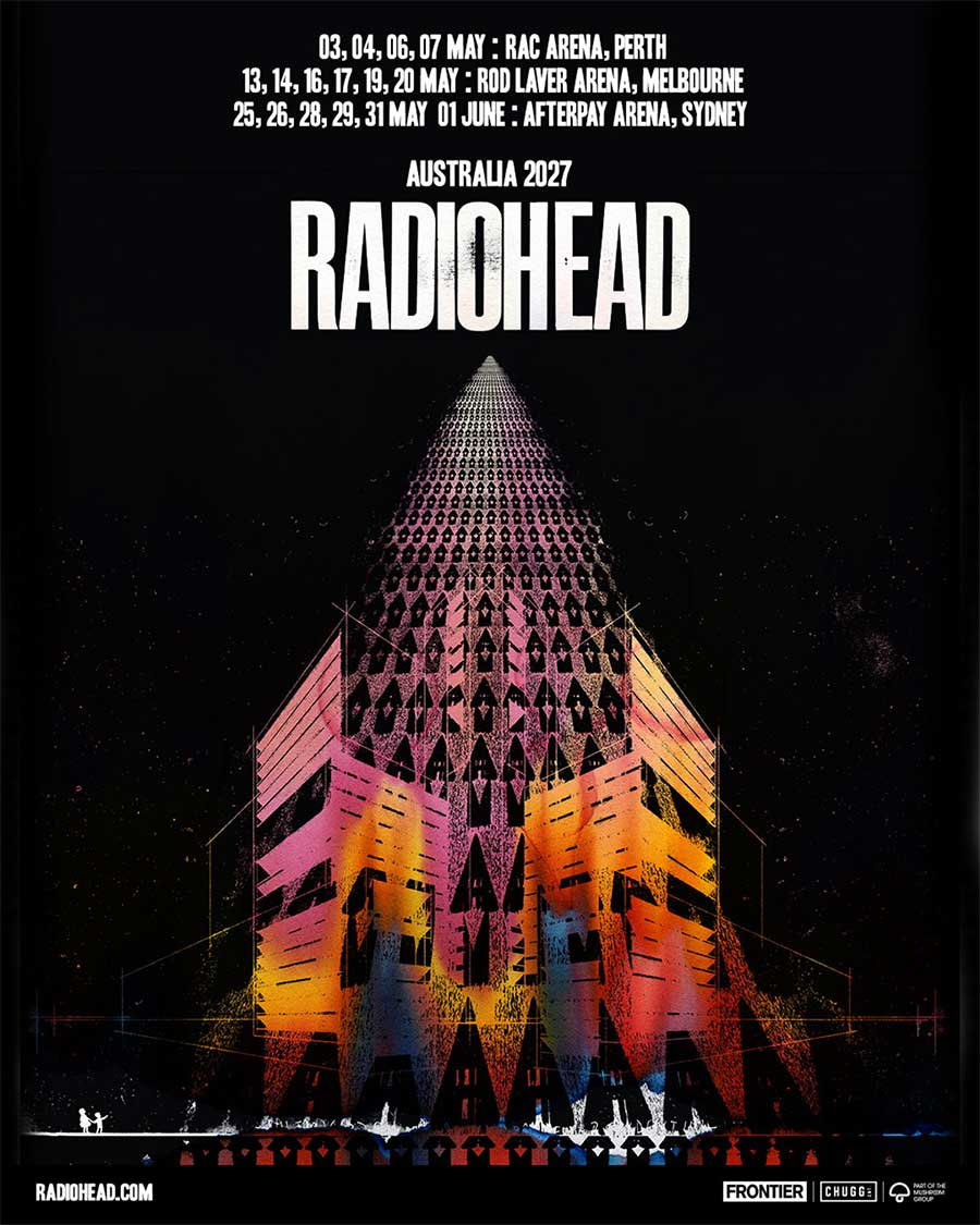 Rdiohead Australia 2027 Tour poster